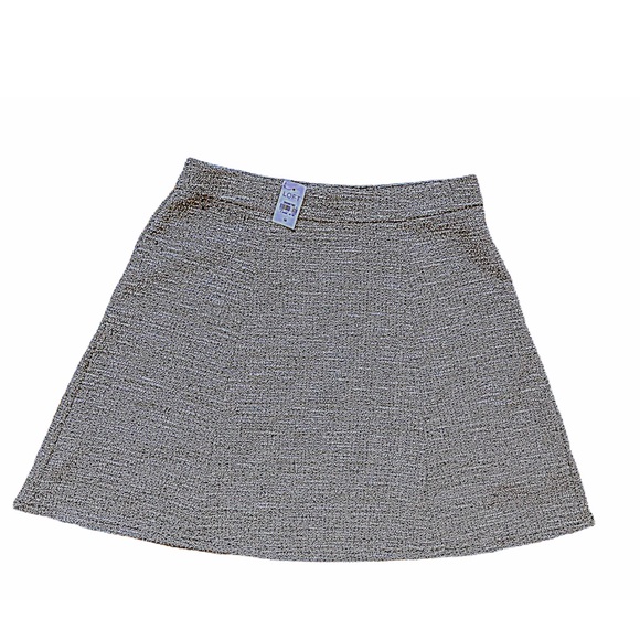 LOFT Gray Winter Cotton Boucle Circle Skirt Size Medium NEW WITH TAGS - Picture 5 of 8